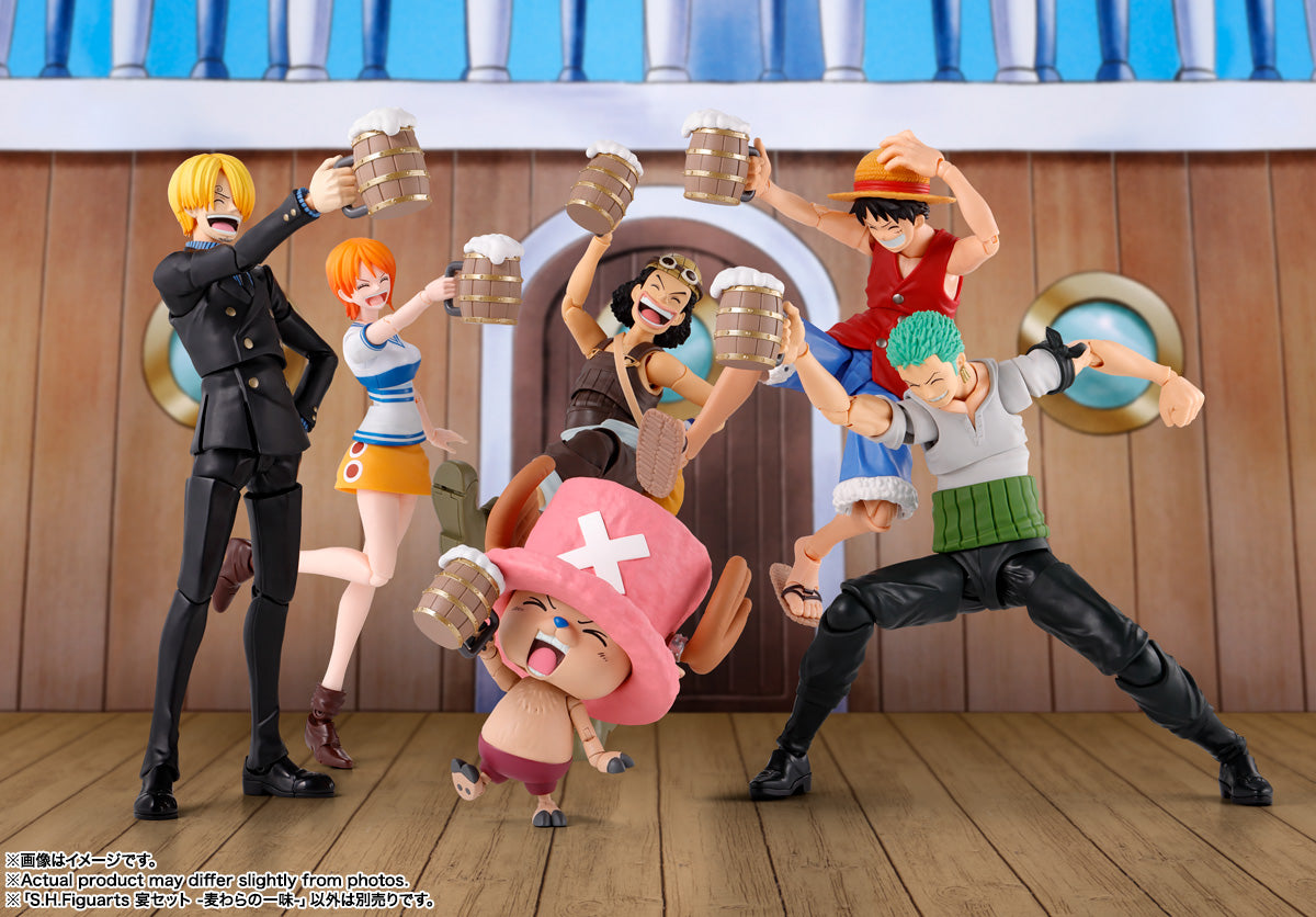 PARTY SET ONE PIECE - THE STRAW HAT CREW- S.H. FIGUARTS BANDAI TAMASHII NATIONS