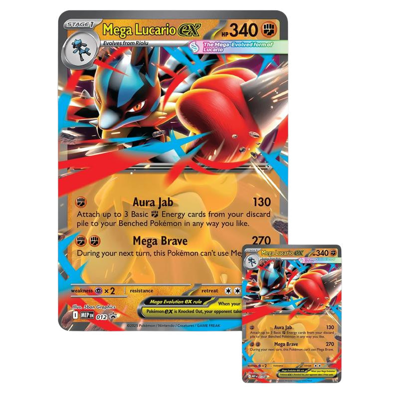 CAJA FIGURA MEGA LUCARIO EX POKEMON (ESPAÑOL)