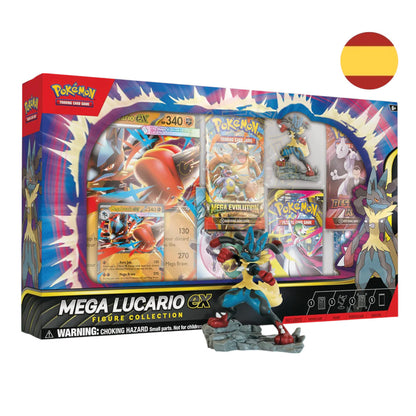 CAJA FIGURA MEGA LUCARIO EX POKEMON (ESPAÑOL)