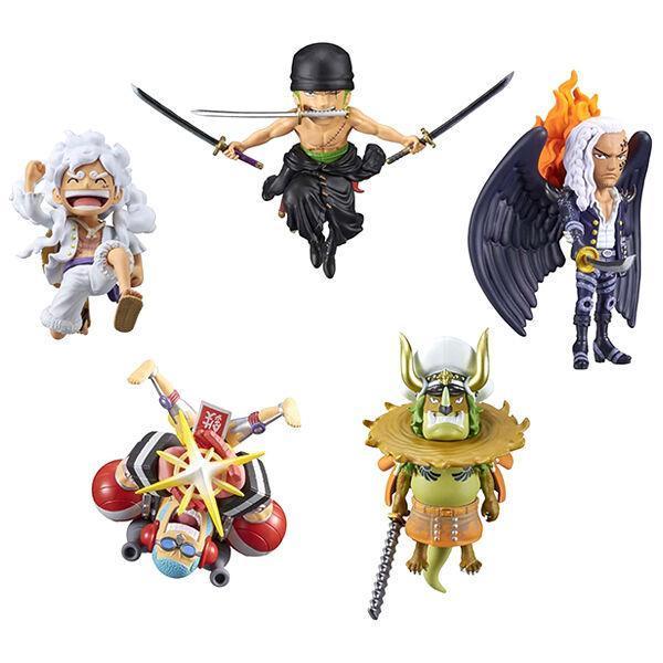 SET WORLD COLLECTABLE FIGURE WCF WANOKUNI ONIGASHIMA 11 ONE PIECE 5 FIGURAS