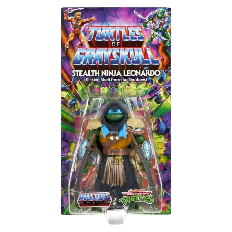 FIGURA STEALTH ARMOR LEONARDO TURTLES OF GRAYSKULL MASTERS OF THE UNIVERSE ORIGINS WAVE 4