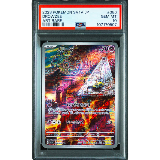 POKEMON DROWZEE AR 086/078 SV1V SCARLET VIOLET EX PSA 10 (JAPONÉS)