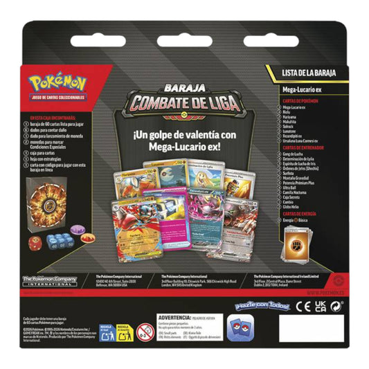 BARAJA COMBATE DE LIGA MEGA-LUCARIO EX POKEMON TCG (ESPAÑOL)