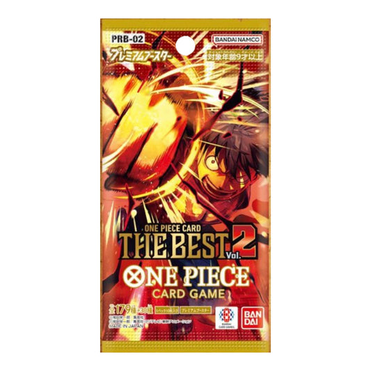 BOOSTER ONE PIECE TCG CARD GAMe THE BEST PREMIUM CAJA JAPONÉS (PRB02) SOBRE JAPONÉS