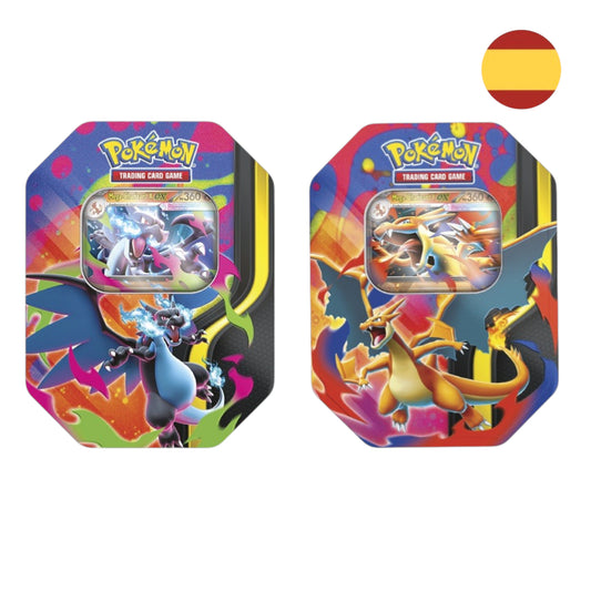 LATA MEGA CHARIZARD X/Y EX TIN POKEMON (ESPAÑOL)