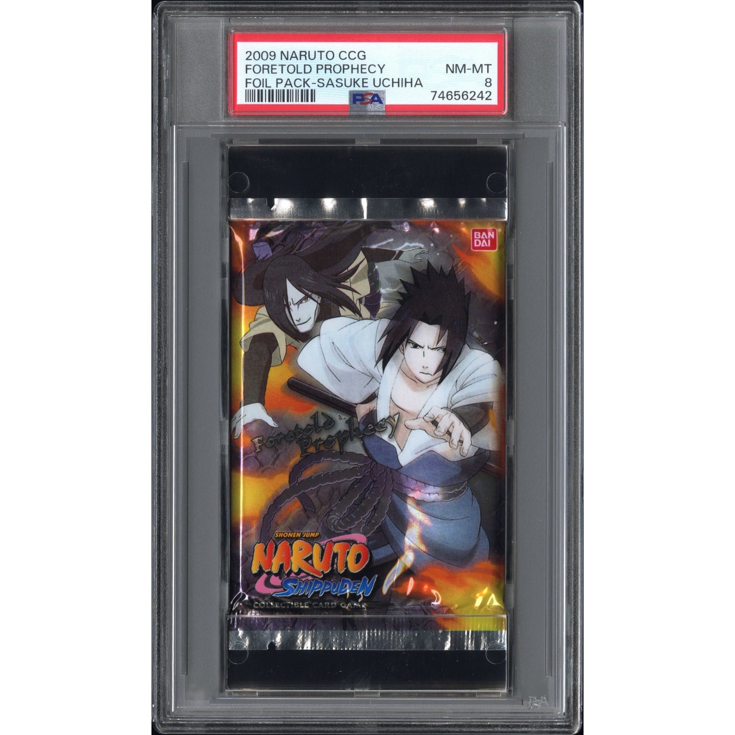 BOOSTER NARUTO SHIPPUDEN CCG "FORETOLD PROPHECY" SASUKE PSA 8