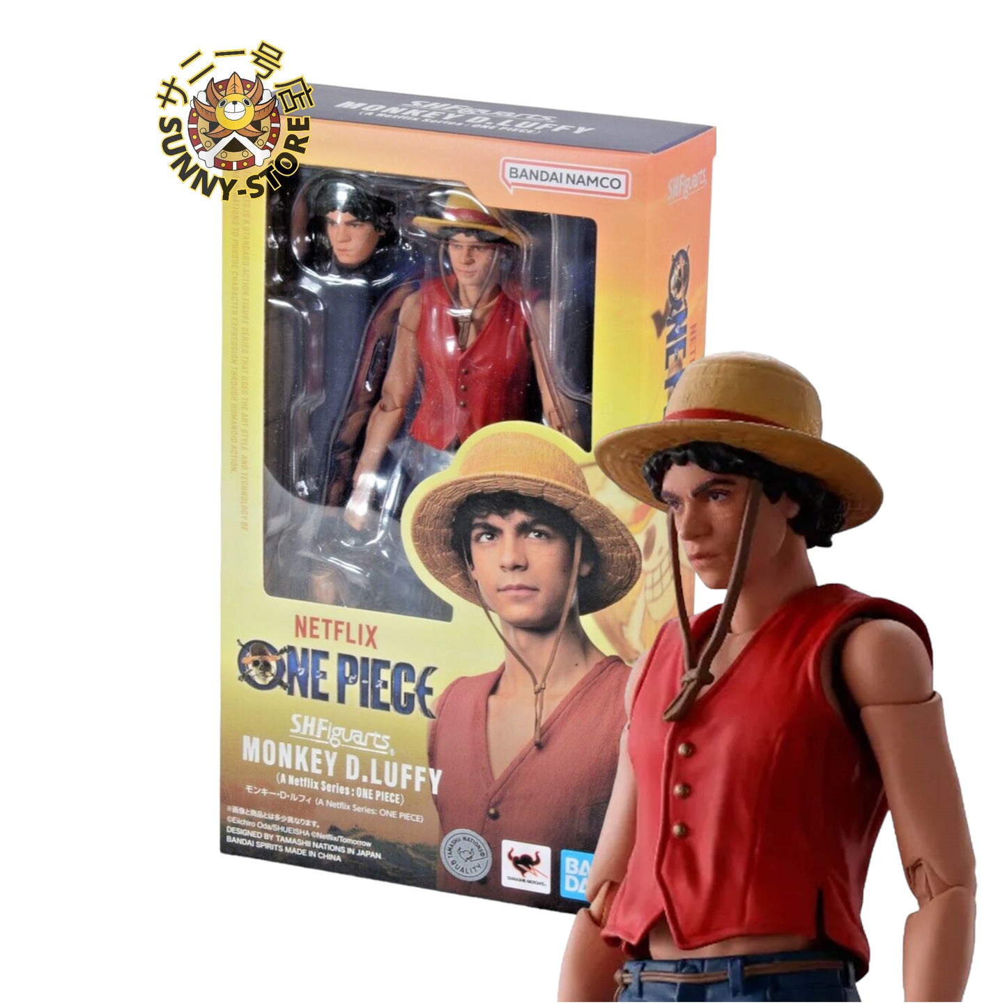 FIGURA ONE PIECE MONKEY D. LUFFY NETFLIX SERIES IÑAKI GODOY S.H. FIGUARTS BANDAI TAMASHII NATIONS