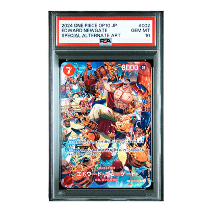 ONE PIECE CARD GAME PSA 10 EDWARD NEWGATE (SP ALT ART) ST15-002 SR ROYAL BLOOD (JAPONÉS)