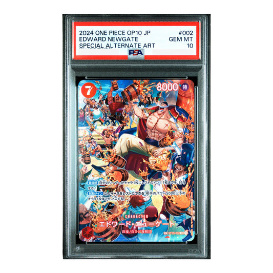 ONE PIECE CARD GAME PSA 10 EDWARD NEWGATE (SP ALT ART) ST15-002 SR ROYAL BLOOD (JAPONÉS)