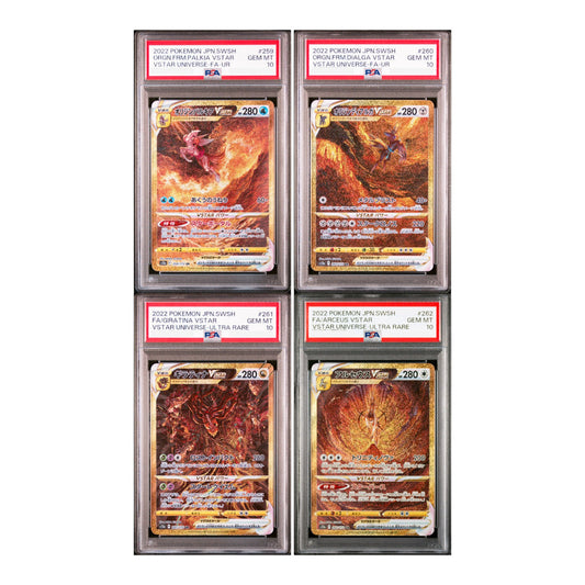 POKEMON PSA 10 PALKIA DIALGA GIRATINA ARCEUS UR SET 259-268/172 S12A JAPONÉS