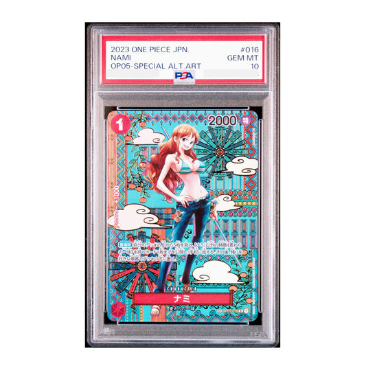 ONE PIECE CARD GAME OP01-016 R NAMI SP "AWAKING THE NEW ERA OP05 JAPANESE" PSA 10