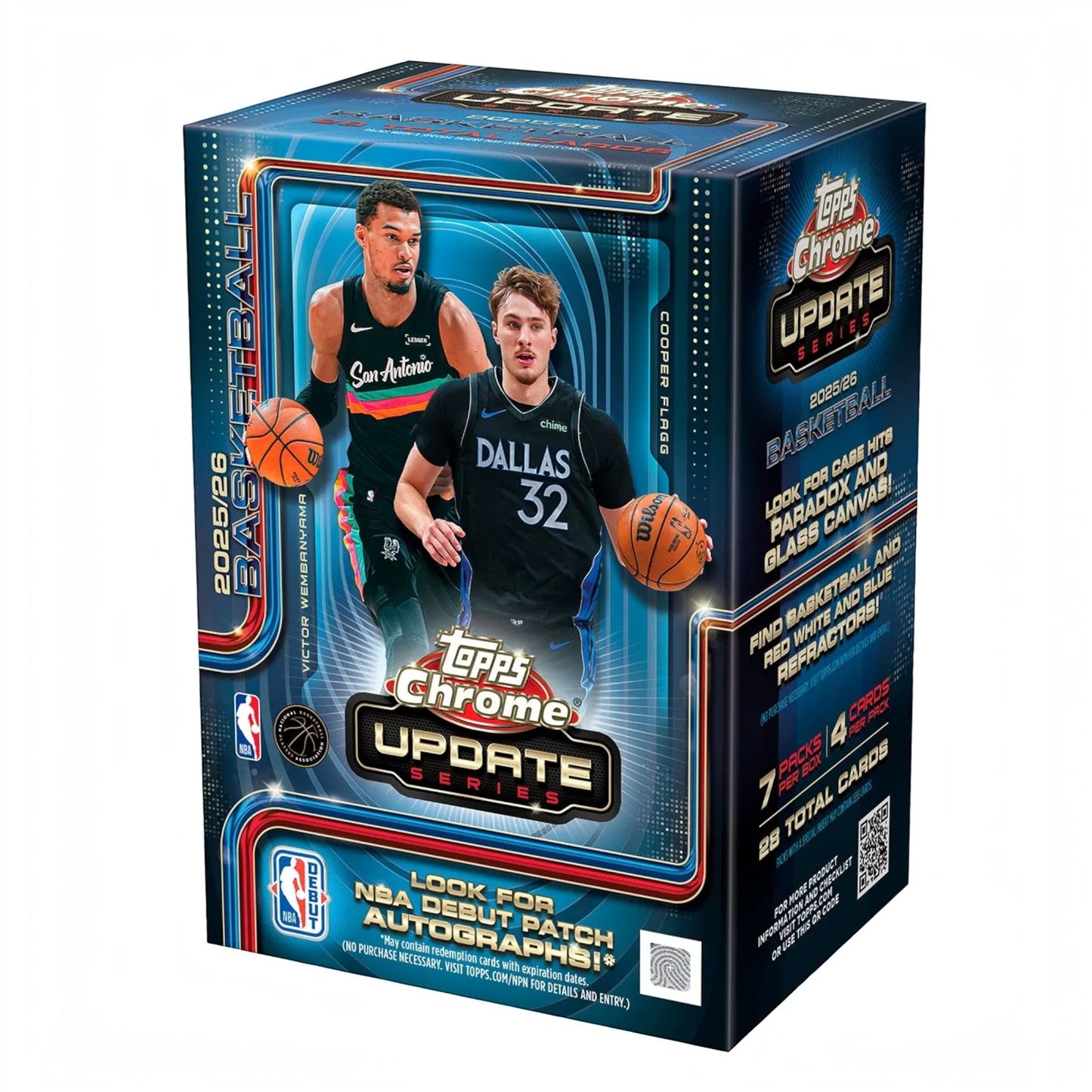 NBA BASKETBALL UPDATE SERIES VALUE BOX 2025/26 TOPPS CHROME