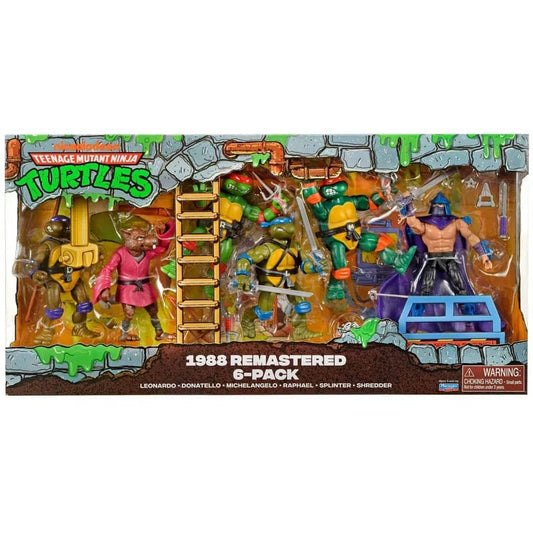 6 PACK SET 1998 REMASTERED CLASSIC TEENAGE MUTANT NINJA TURTLES TMNT - PLAYMATES TOYS