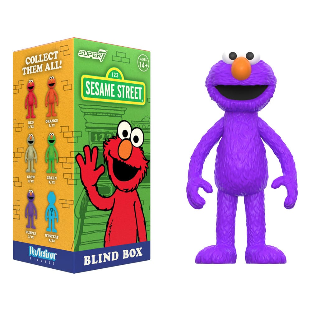 BLIND BOX SESAME STREET ELMO REACTION 10 CM - SUPER7 WAVE 4