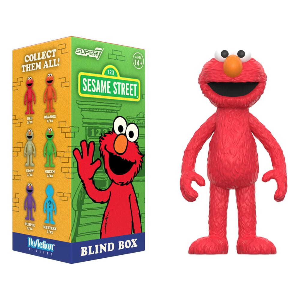BLIND BOX SESAME STREET ELMO REACTION 10 CM - SUPER7 WAVE 4