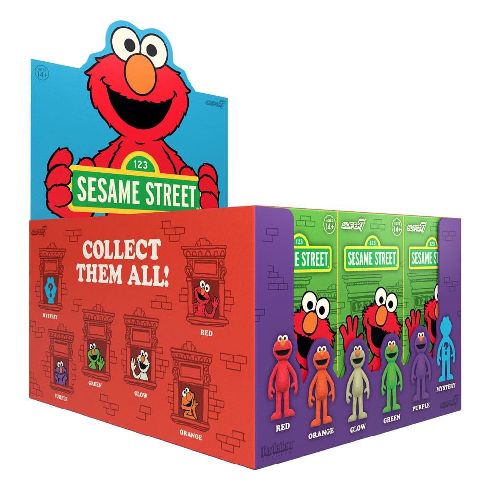 BLIND BOX SESAME STREET ELMO REACTION 10 CM - SUPER7 WAVE 4